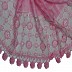 Box checkered circular design stole with sequence - Pink
